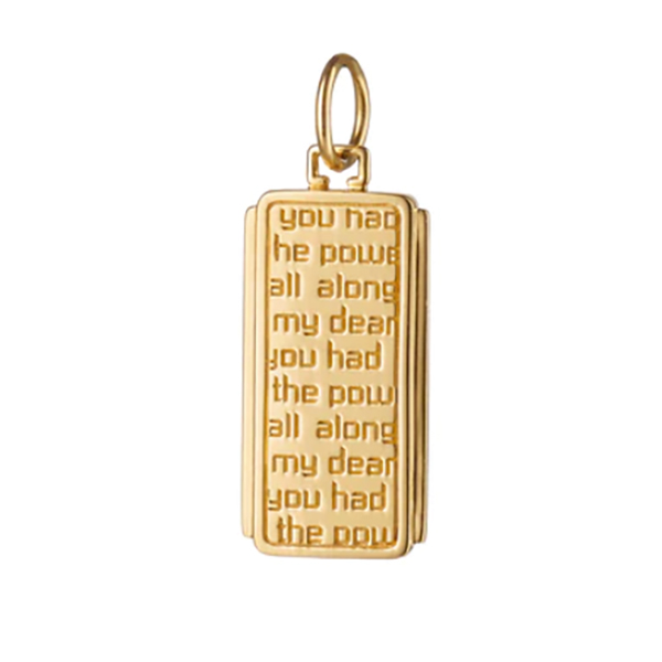 18K Dorothy Medallion Charm Pendant
